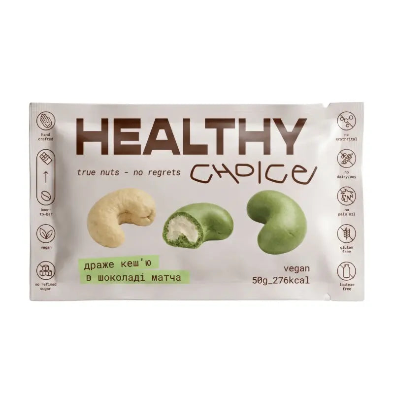 Healthy Choice Cashews in Matcha Chocolate