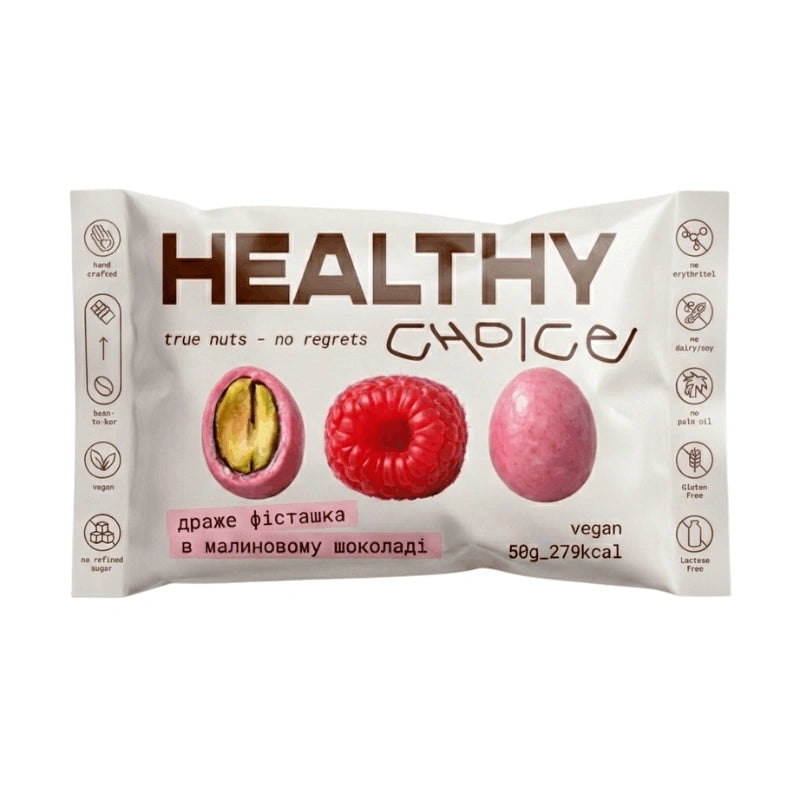 Healthy Choice Pistachios in Raspberry Chocolate
