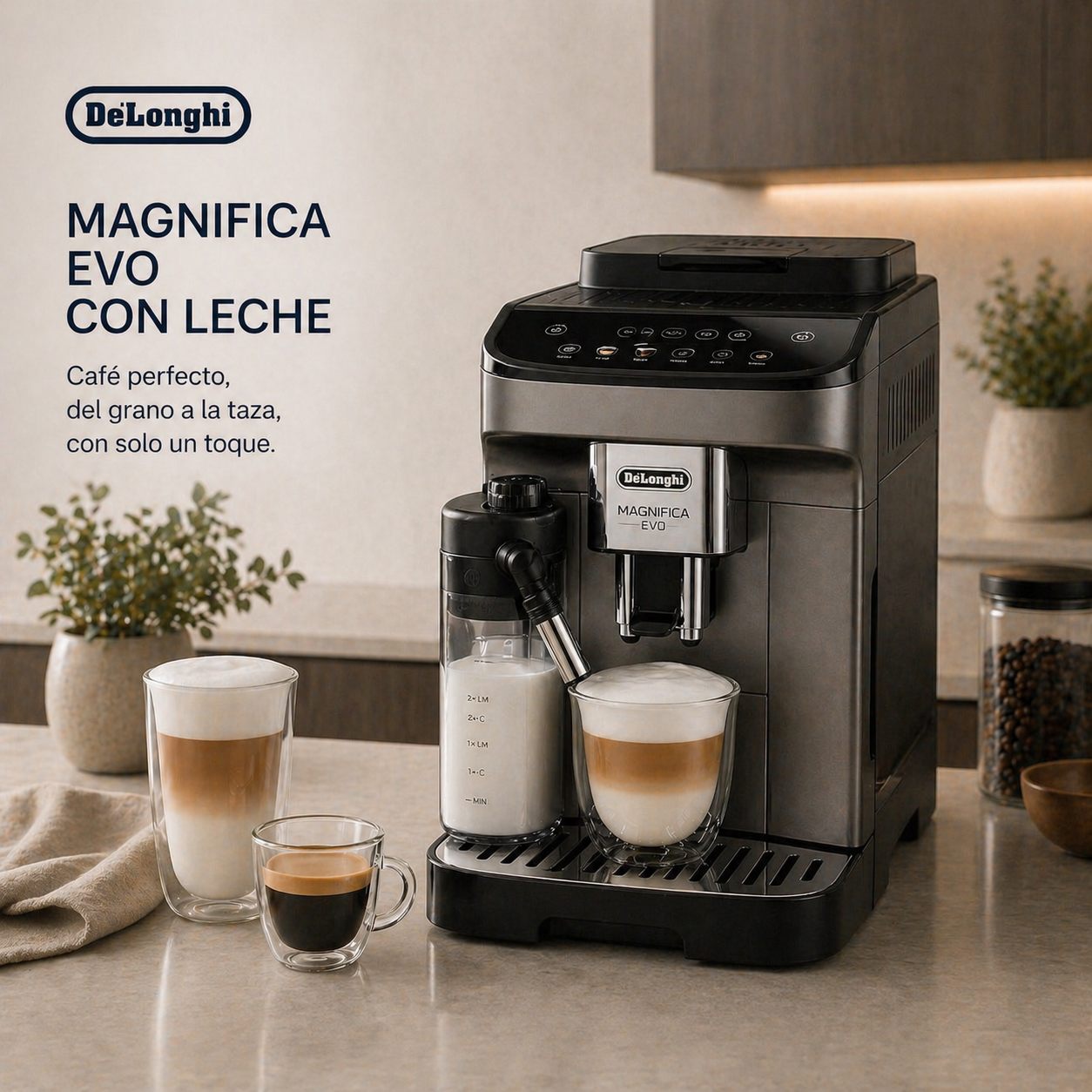 De’Longhi Magnifica EVO con leche
