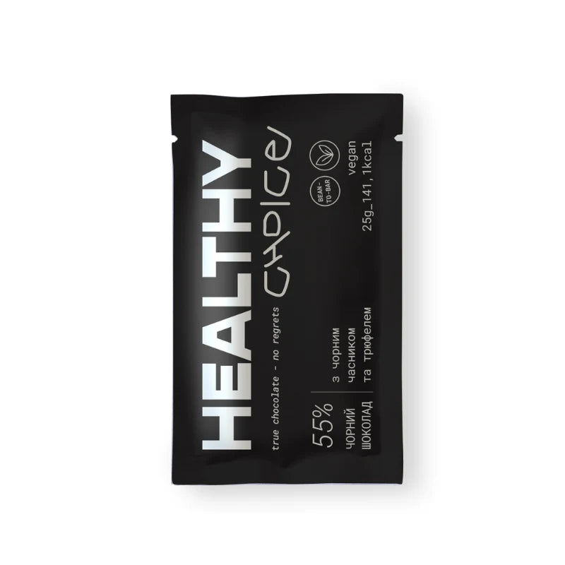 Healthy Choice 55% Dark Chocolate with Black Garlic & Black Truffle
