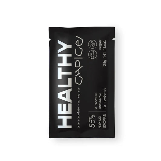 Healthy Choice 55% Dark Chocolate with Black Garlic & Black Truffle
